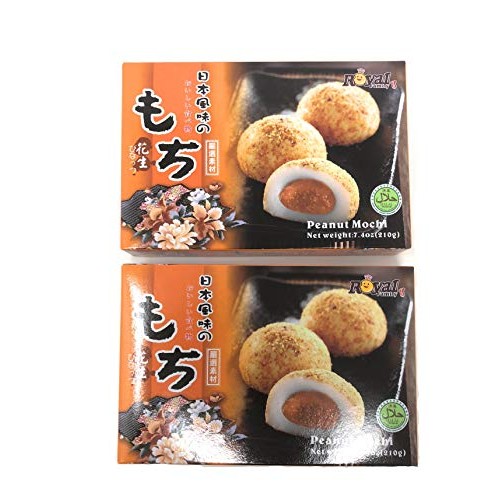Japanese Rice Cake Mochi Daifuku Peanut, 2 Packs 14.8Ounces