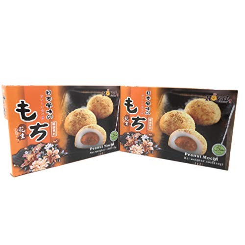 Japanese Rice Cake Mochi Daifuku Peanut, 2 Packs 14.8Ounces