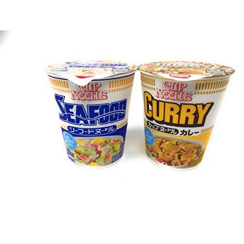 Nissin Cup Ramen Noodle Soup, Curry &Amp; Seafood Pack Of 6