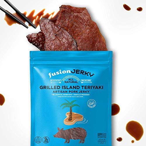 Fusion Jerky Grilled Island Teriyaki Artisan Pork Jerky, 2.75 Oz
