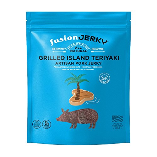 Fusion Jerky Grilled Island Teriyaki Artisan Pork Jerky, 2.75 Oz