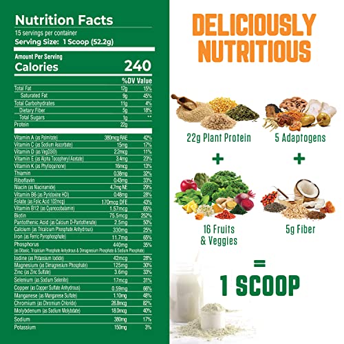 Superfood Vegan Meal Replacement Shake Vanilla - Lactose Free, D...