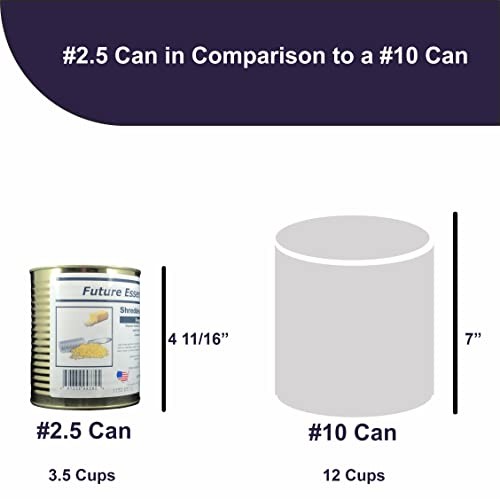 Can of Future Essentials Freeze Dried Shredded Mozzarella Cheese