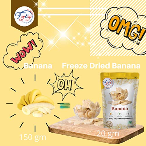 Fzyezy Natural Freeze Dried Banana Chips Snack For Kids And Adul