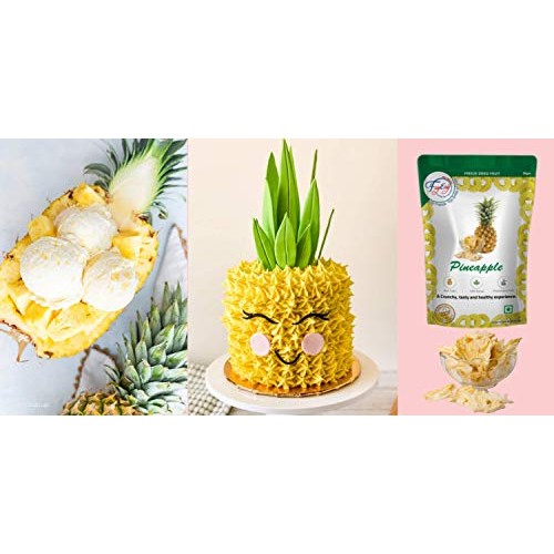 Fzyezy Natural Freeze Dried Pineapple &Amp; Apple Organic Fruit For