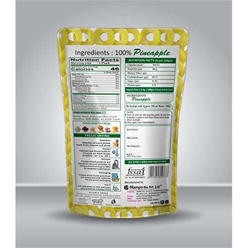 Fzyezy Natural Freeze Dried Pineapple &Amp; Apple Organic Fruit For