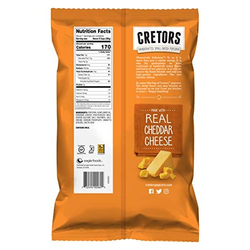 G.H. Cretors Popcorn Just The Cheese Corn, 6.5-Ounce Bags Pack