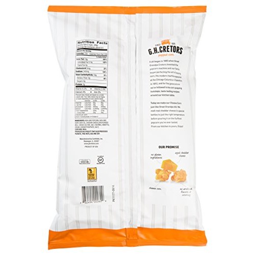 G.H. Cretors Popcorn Just The Cheese Corn, 6.5-Ounce Bags Pack