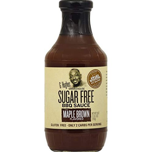 G Hughes Bbq Sauce Sugarfree Maple Brown