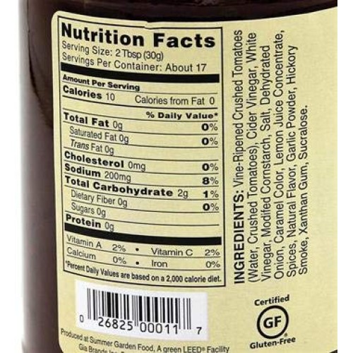 G Hughes Bbq Sauce Sugarfree Maple Brown Flavored Gluten Free 18