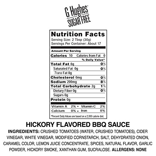 G Hughes Sugar Free Hickory Bbq Sauce 18 Oz 3 Pack