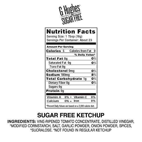 G Hughes Sugar Free Ketchup 13 Oz Original Sugar Free Bbq Sauce