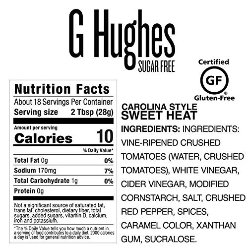 G Hughes Sugar Free Sweet Heat Carolina Bbq Sauce 17 Oz 3 Pack