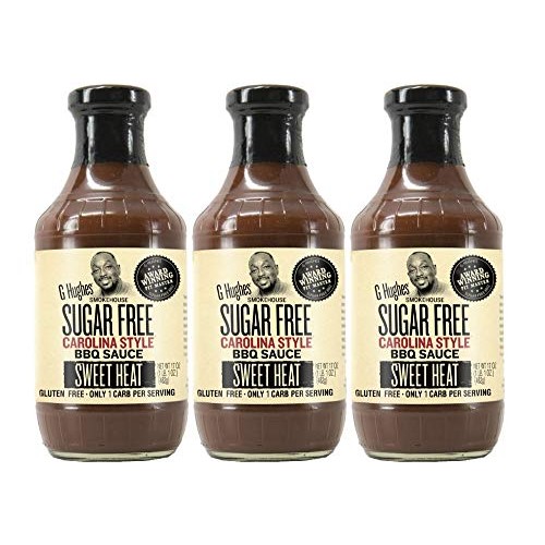 G Hughes Sugar Free Sweet Heat Carolina Bbq Sauce 17 Oz 3 Pack