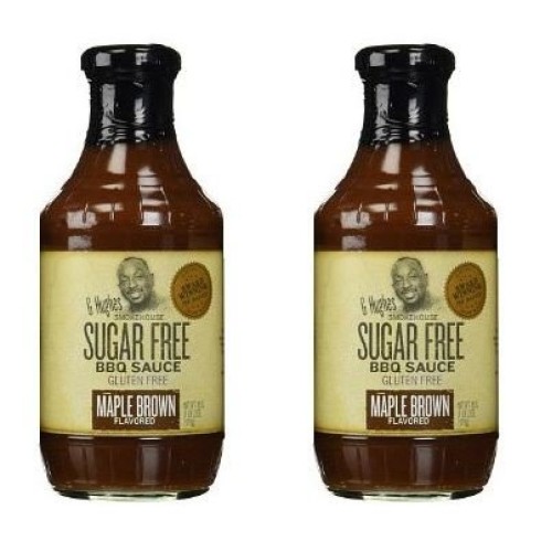 G Hughes Bbq Sauce Sugarfree Maple Brown 18 Oz Pack Of 2