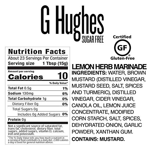 G Hughes Sugar Free, Lemon Herb Marinade - Sugar Free Marinades,...