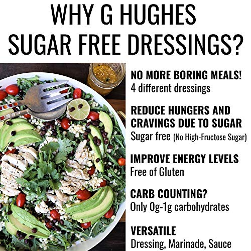 G. Hughes Sugar Free Salad Dressing Bundle Including 4-Pack Hon