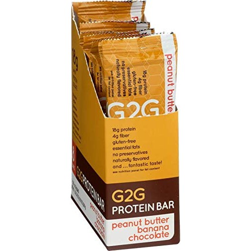 G2G Protein Bar, Almond Fruit Nut Protein Bar, 8 Count Box