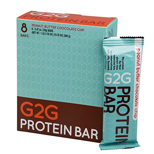 G2G Protein Bar, Peanut Butter Chocolate Chip Protein Bar, 8 Cou