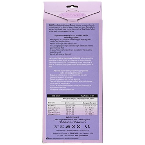 Gabrialla Women’S Breathable Abdominal/Back Support Binder Ab-30