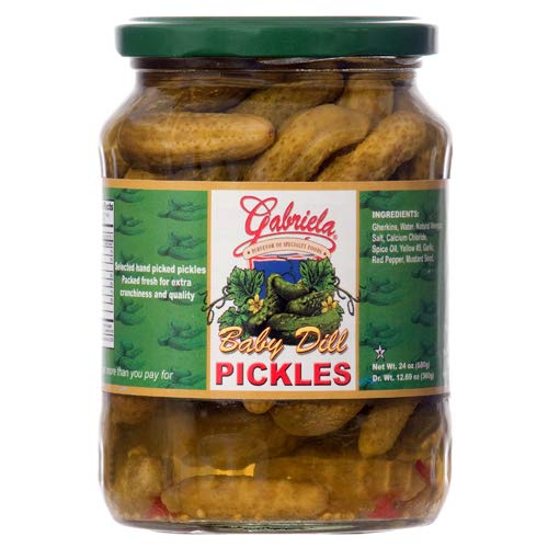New 323202 Gabriela Baby Dill Pickles 24Z 12-Pack Can Food Che