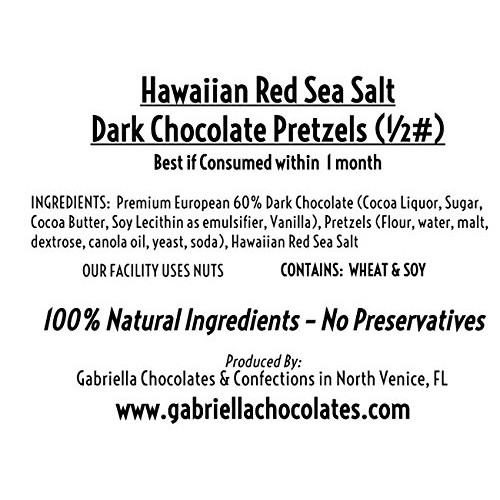 Dark Chocolate Hawaiian Red Sea Salt Pretzels