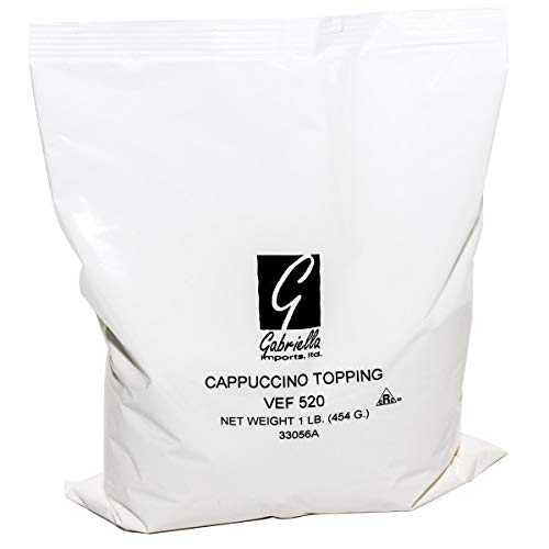 Gabriella Imports VEF520 Cappuccino Topping, 1 LB/Bag, 12 Bags/CTN