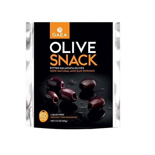 Gaea Olive Snack Pitted Kalamata Olives 2.3 Oz Pack Of 8