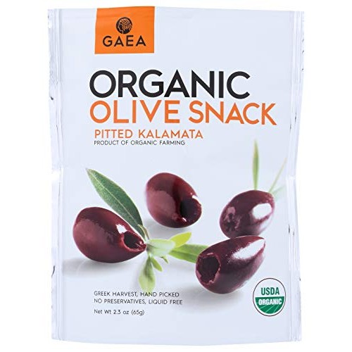 Gaea Gaea Organic Pitted Kalamata Olives Snack Pack 2.3 Ounce P