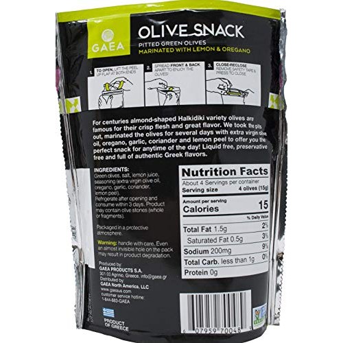 Gaea Non-Gmo Pitted Olive Snacks 3 Flavor Variety Bundle, 1 Each