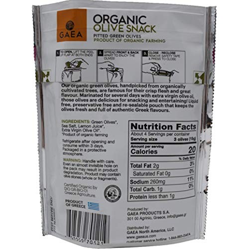 Gaea Non-Gmo Pitted Olive Snacks 3 Flavor Variety Bundle, 1 Each