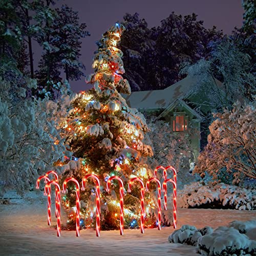 GAGALIFE 16-inch Candy Cane Lights, Outdoor Christmas Pathway Ma...
