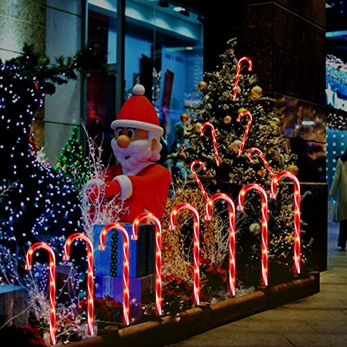 GAGALIFE 16-inch Candy Cane Lights, Outdoor Christmas Pathway Ma...
