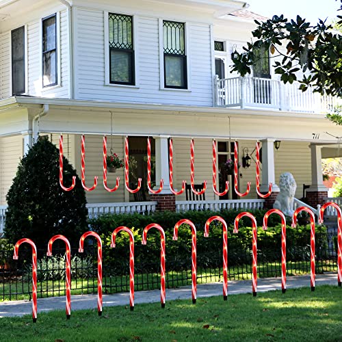 GAGALIFE 16-inch Candy Cane Lights, Outdoor Christmas Pathway Ma...
