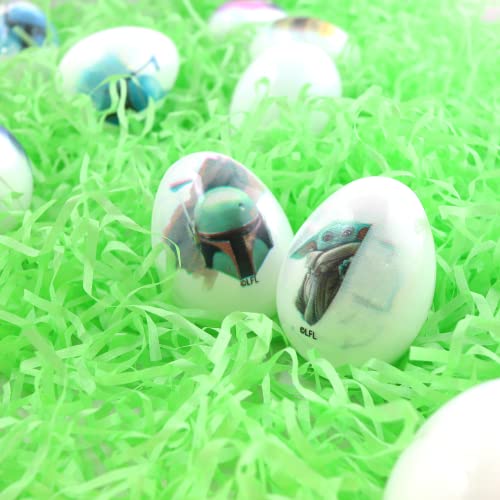 Star Wars Mandalorian Printed Eggs, Easter Basket Fillers, 14 C...