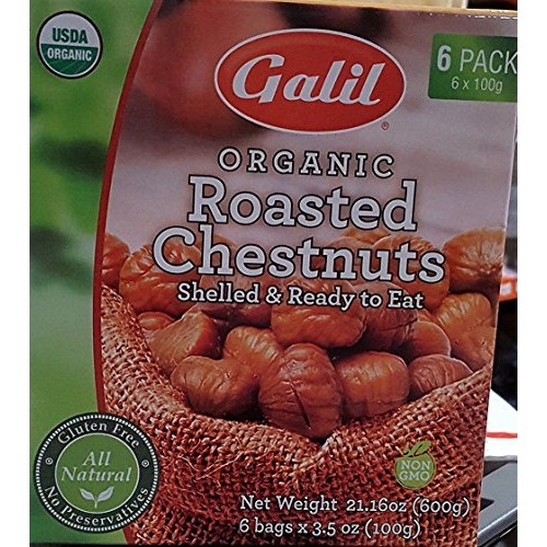 Galil Xvsvct 100 Percent Organic Whole Roasted Chestnuts, Shelle
