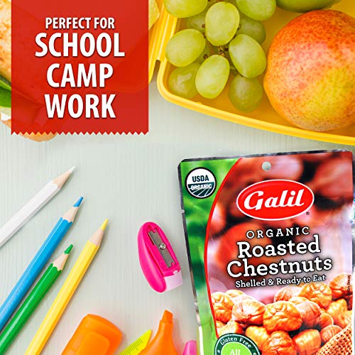 Galil Organic Roasted Chestnuts | Shelled | Ready To Eat Snack |