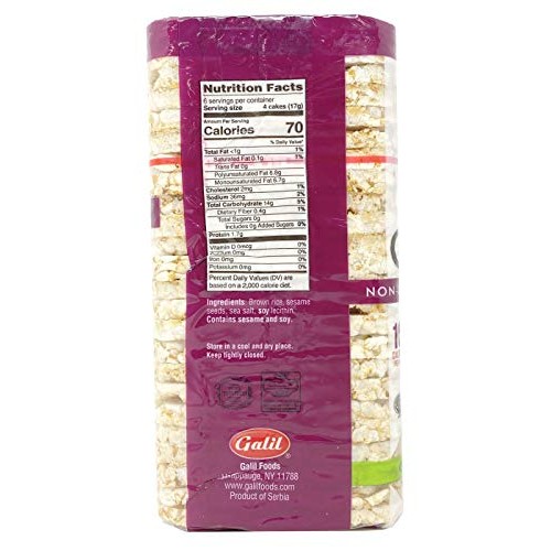 Galil Ultra-Thin Rice Cakes With Sesame &Amp; Sea Salt Pack Of 3 | A