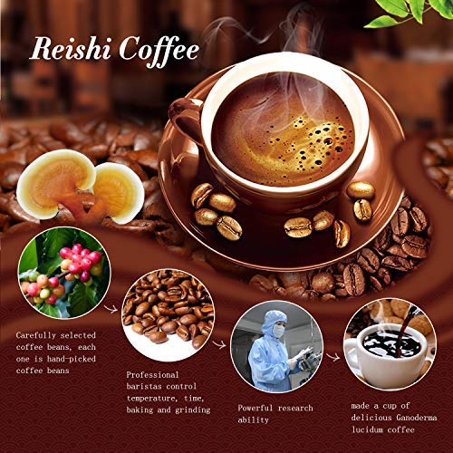 Ganoherb Reishi Mushroom Coffee 2 In 1 Instant Black Coffee-100%