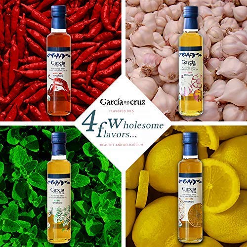 Garcia De La Cruz Organic Extra Virgin Olive Oil, Flavored Gift