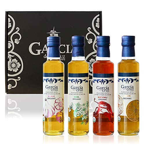 Garcia De La Cruz Organic Extra Virgin Olive Oil, Flavored Gift