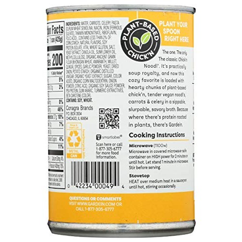 Gardein Plant-Based Chickn Noodl Soup, Vegan, 15 Oz. 20042234