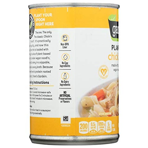 Gardein Plant-Based Chickn Noodl Soup, Vegan, 15 Oz. 20042234