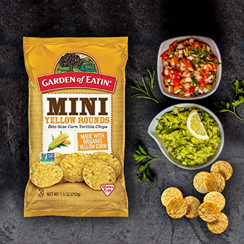 Garden Of Eatin Corn Tortilla Chips, Mini Yellow Rounds, 7.5 Oz