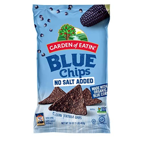 Garden Of Eatin Blue Corn Tortilla Chips, No Salt Added Blue Ch