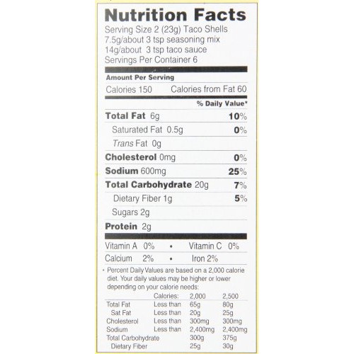 Garden Of Eatin Yellow Corn Taco Dinner Kit, 12 Taco Shells, 9.