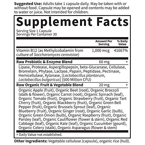 Garden Of Life B12 - Vitamin Code Raw B-12 - 30 Capsules, 1,000M Garden Of Life B12 - Vitamin Code Raw B-12 - 30 Capsules, 1,000M