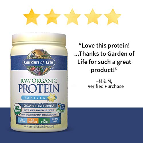 Garden Of Life Raw Organic Protein Vanilla Powder, 20 Servings -