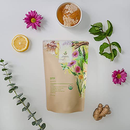 Gardenika Organic Detox Loose Leaf Herbal Tea, Ayurvedic, Caffei