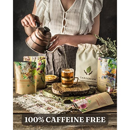 Gardenika Organic Loose Leaf Tea Sampler - Herbal Caffeine-Free ...